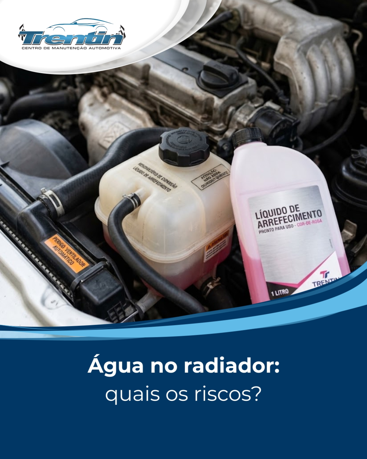 Água no lugar do líquido de arrefecimento: quais os riscos para o motor?
